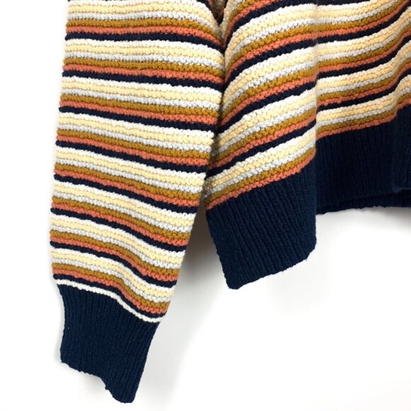 Nwt Madewell Arden V-Neck Crop Pullover Sweater in Stripes Large - Picture 9 of 13